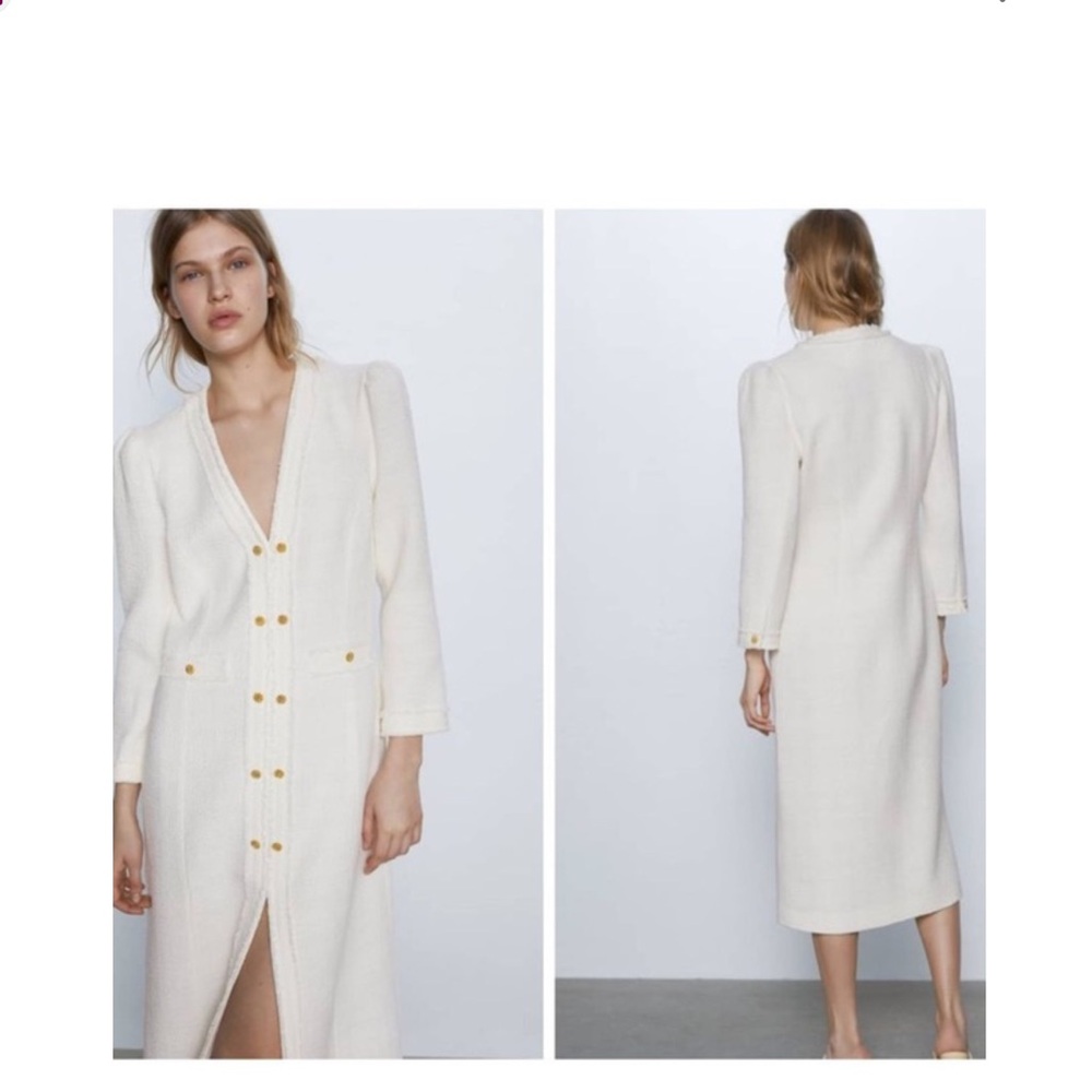 Stylish Cream Textured dress